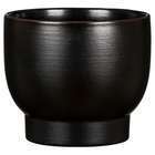 Cache-Pot Ebano lisse noir pour plantes d'intérieur Ø13cm